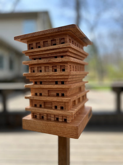 White Oak Mason Bee House