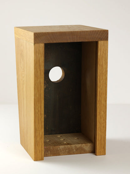 White Oak and Shou Sugi Ban Birdhouse