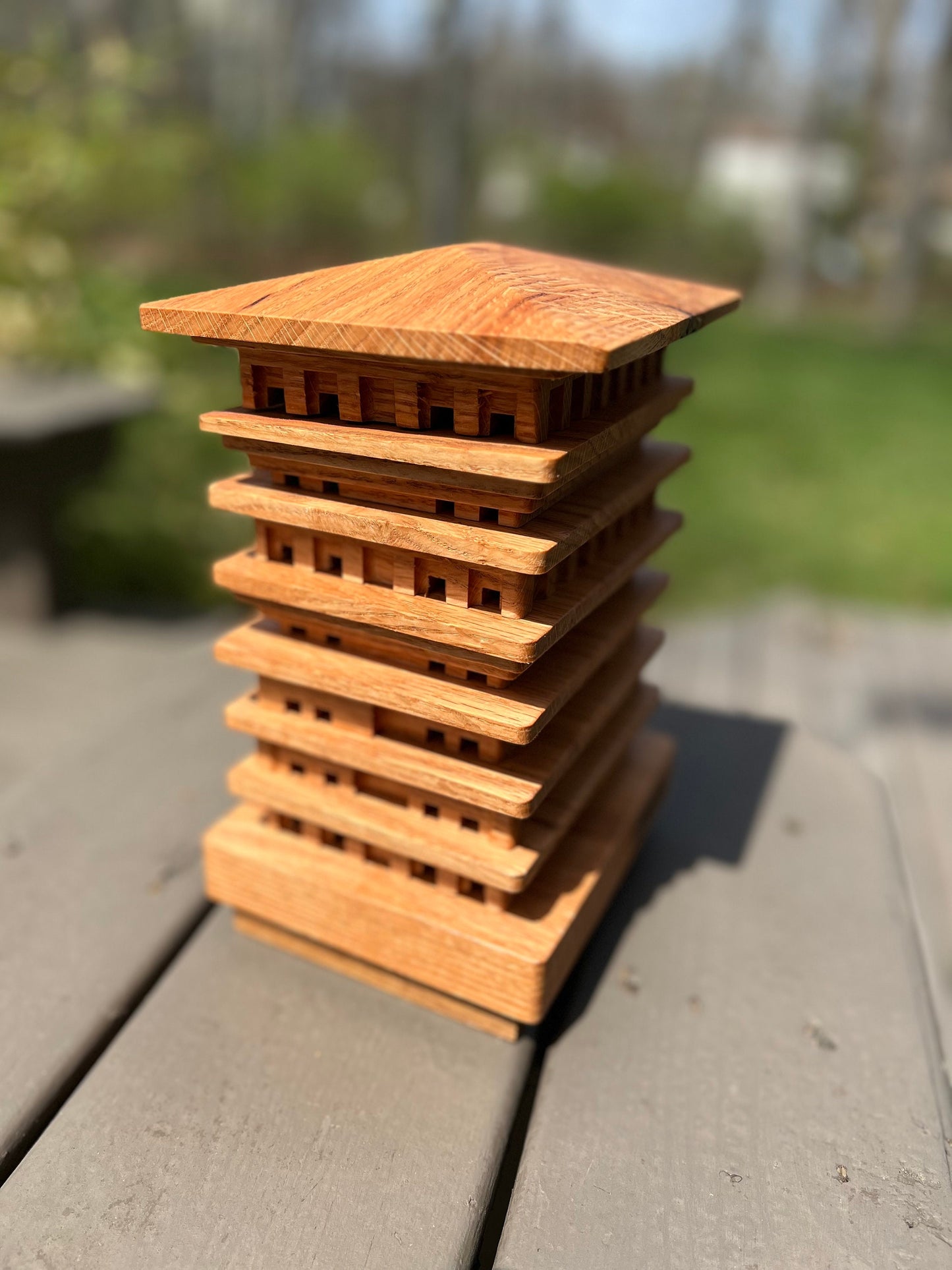 White Oak Mason Bee House