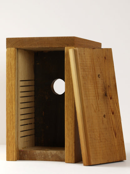 White Oak and Shou Sugi Ban Birdhouse